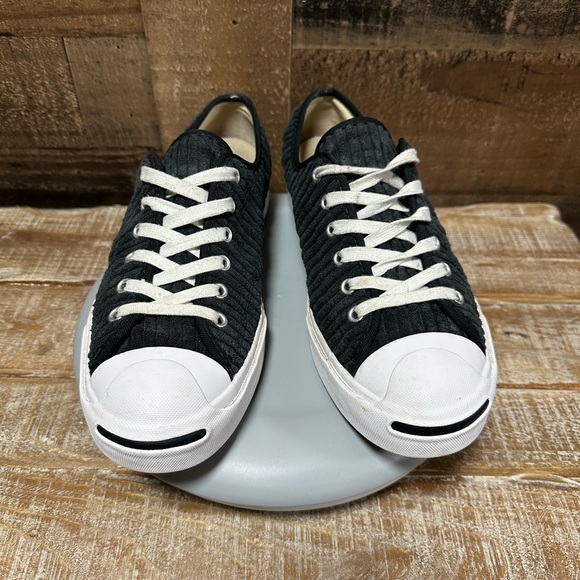 Converse Jack Purcell Low Corduroy Sneakers Men’s 6.5 Women’s 8 Black White - Picture 4 of 8
